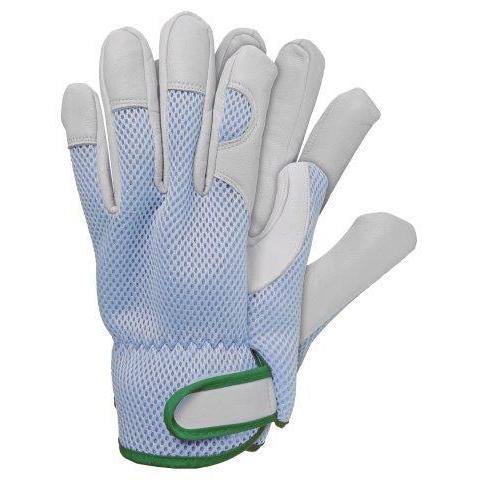 Werkhandschoenen geitenleer blauw maat L