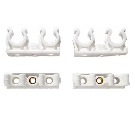 Dubbele clip koperbuis 15mm 25 st.