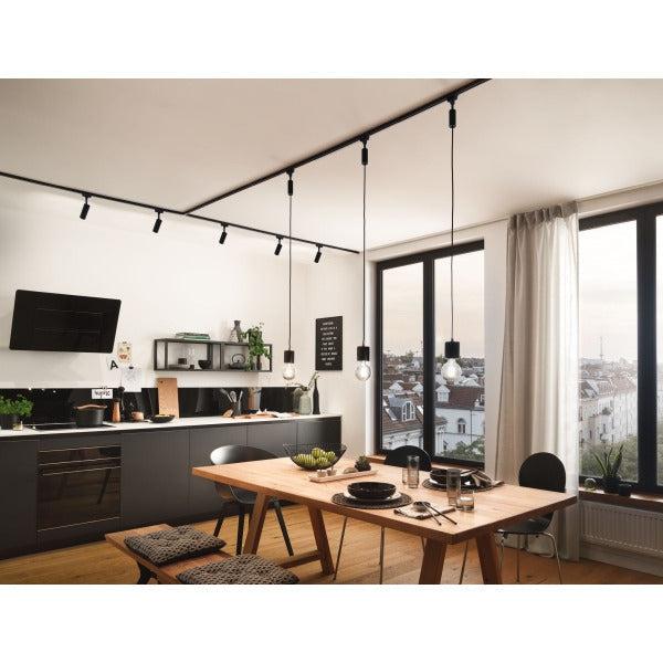 Paulmann URail systeem rail 1mtr. zwart mat 230V metaal