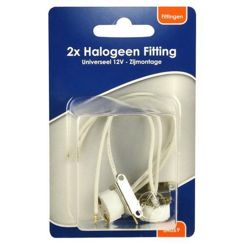 2x halogee fitting 12V + zijmontage