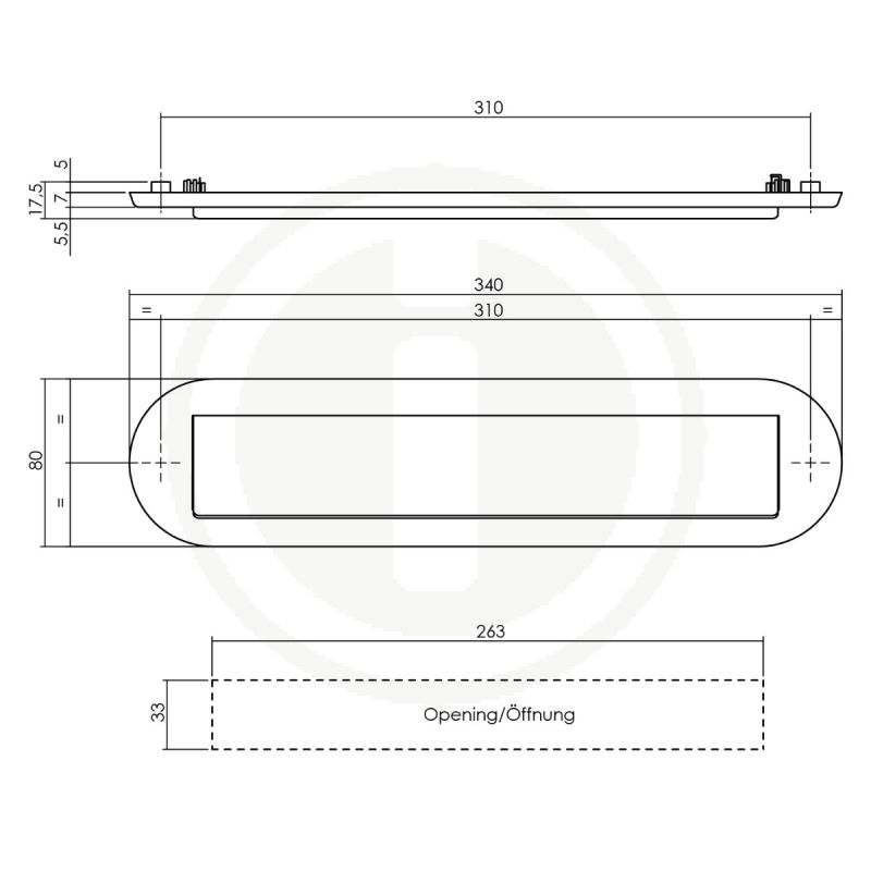 Intersteel brievenbus ovaal RVS