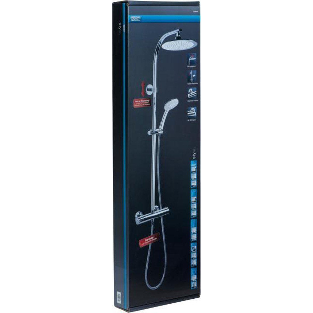 Cornat doucheset Style met thermostaat wit/chroom