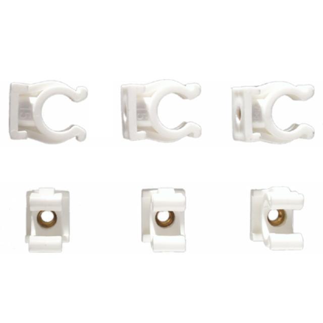 Enkele clip koperbuis 15mm 6 st.