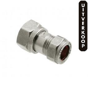 Chroom 2-delige koppeling M24 x 15 mm knel