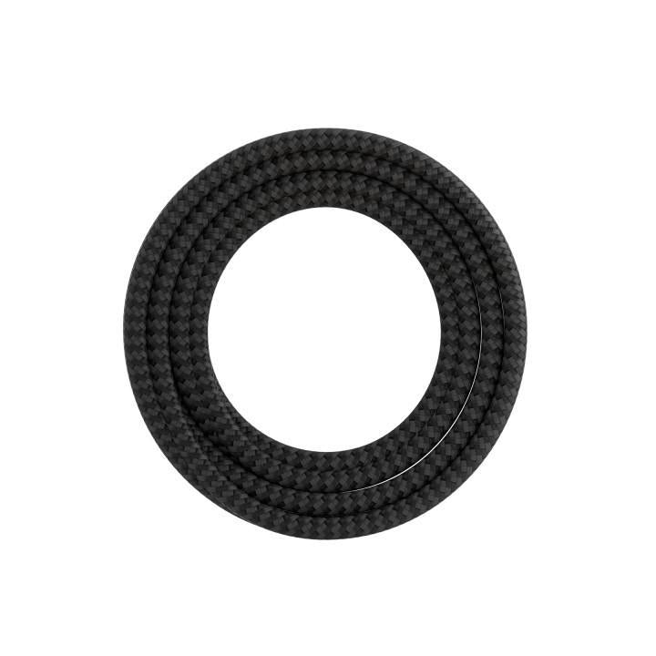 Calex textiel omwikkelde kabel 2x0,75qmm 1,5 mtr. black/grey, max.250V-60W
