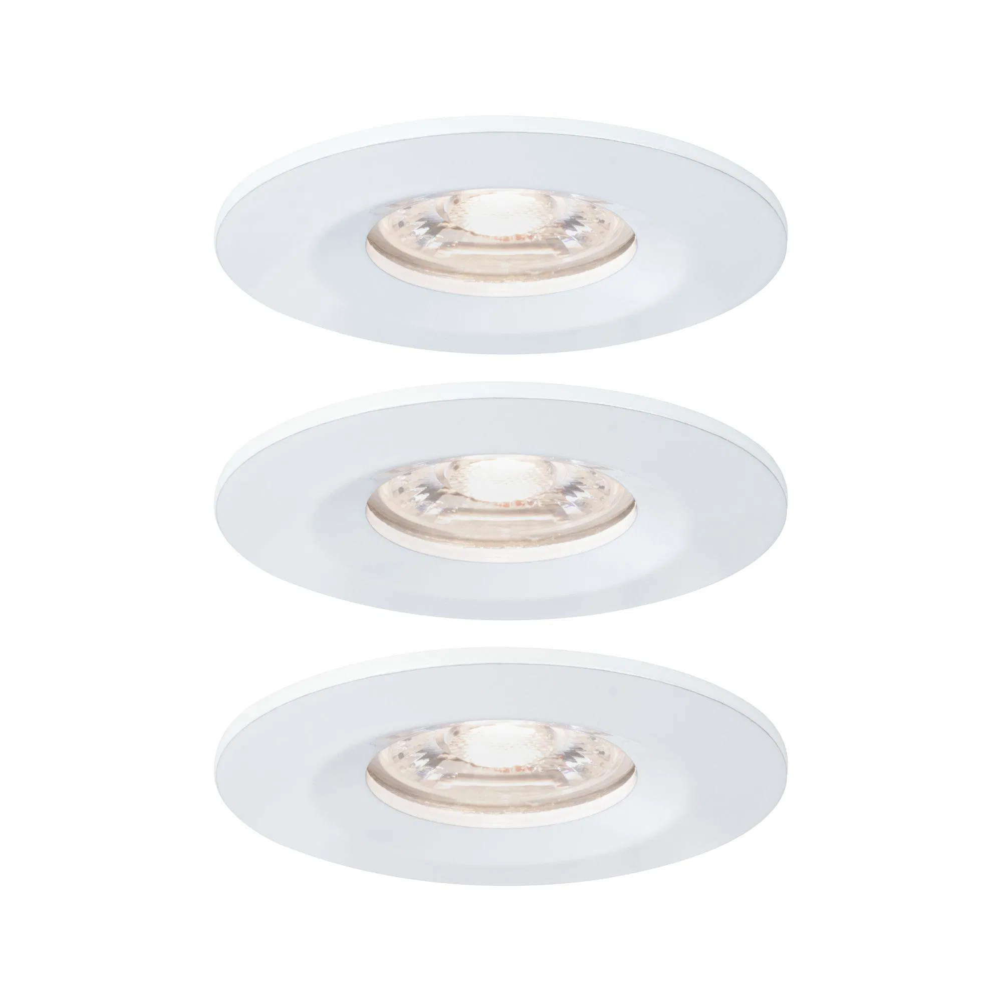 Paulmann Inblp Nova mini Coin rond stijf IP44 LED 3x4W 310lm wit mat/alu