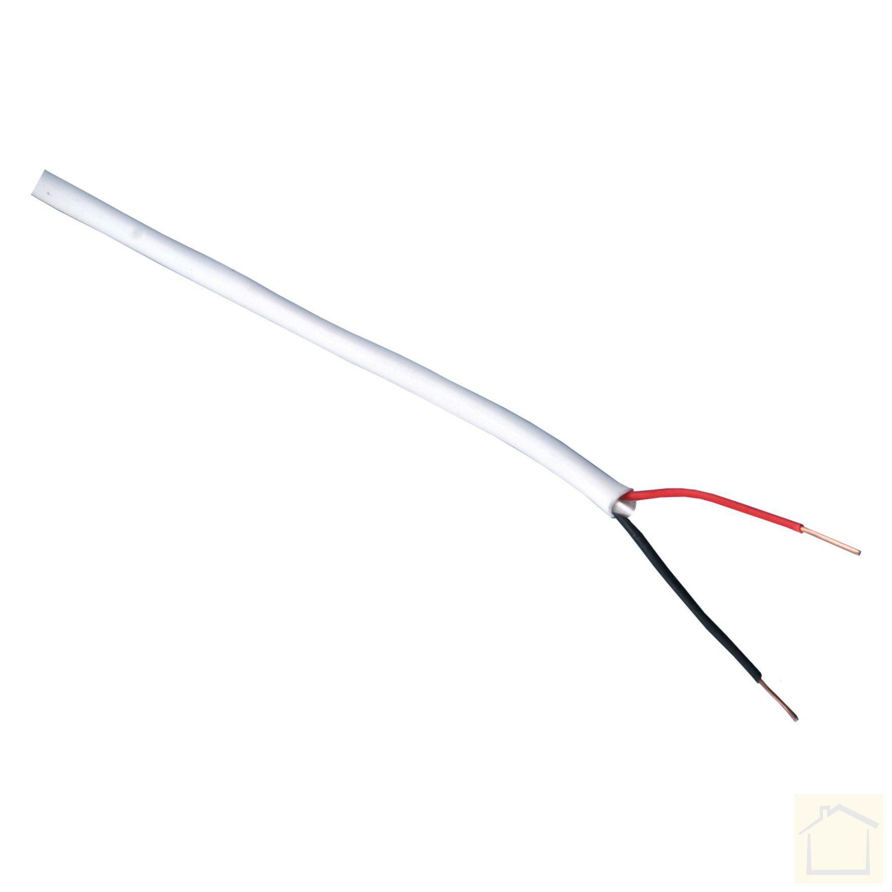 Signaalkabel rond 2 x 0.5 mm² 10 meter wit