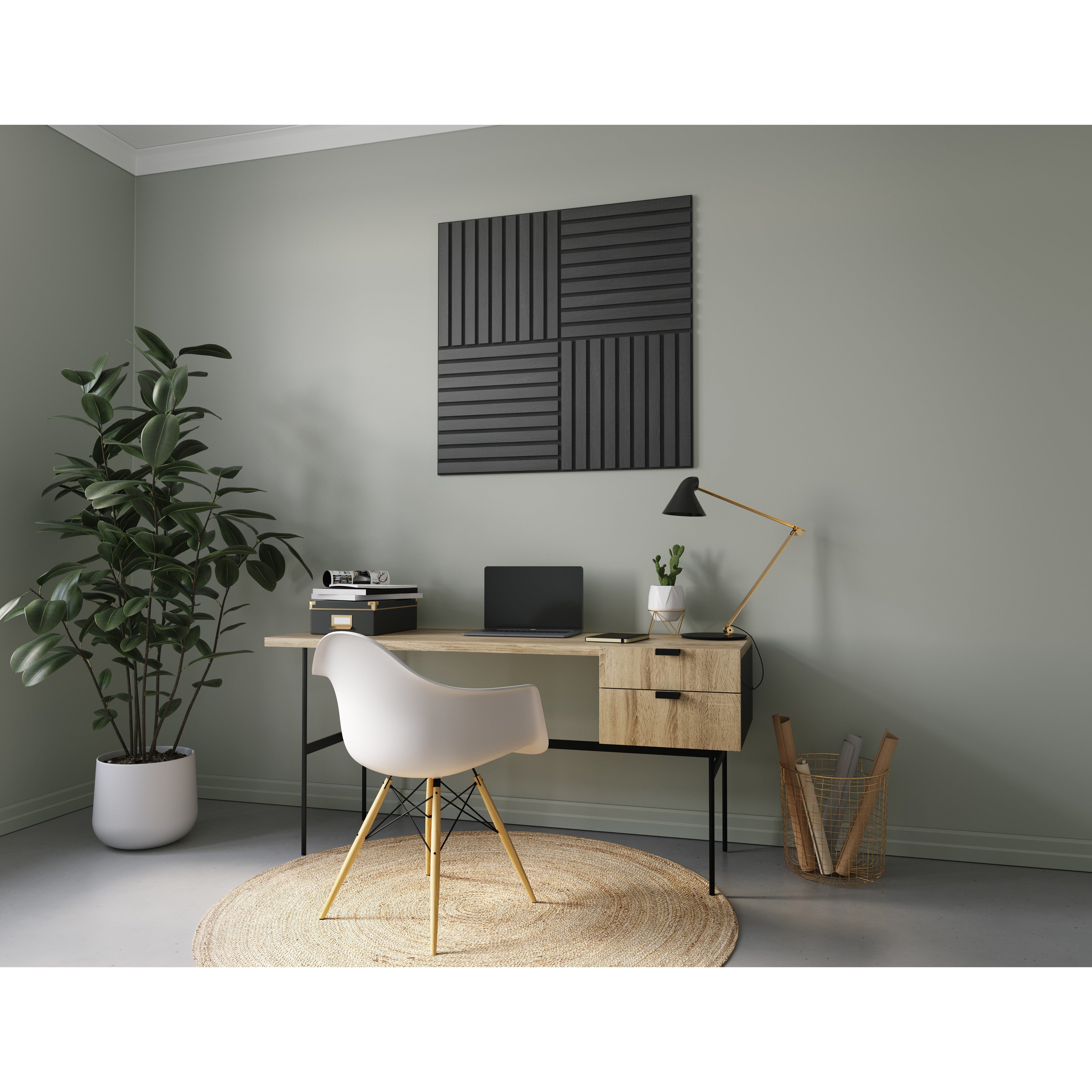 Decowall akoestisch paneel lava eiken 500x500x17mm - 4 stuks