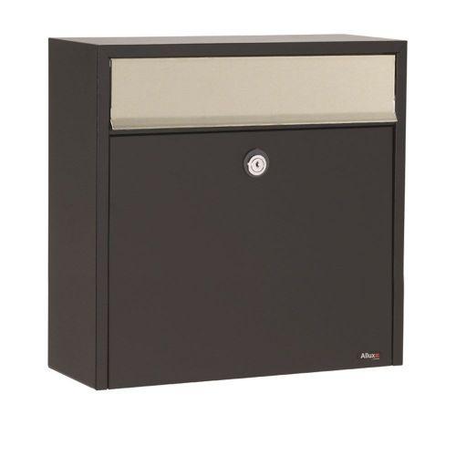 Allux brievenbus 2500 zwart inox klep