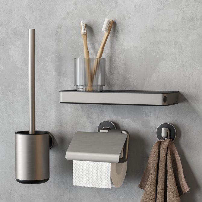 Tiger Cooper toiletborstel met houder RVS geborsteld/zwart