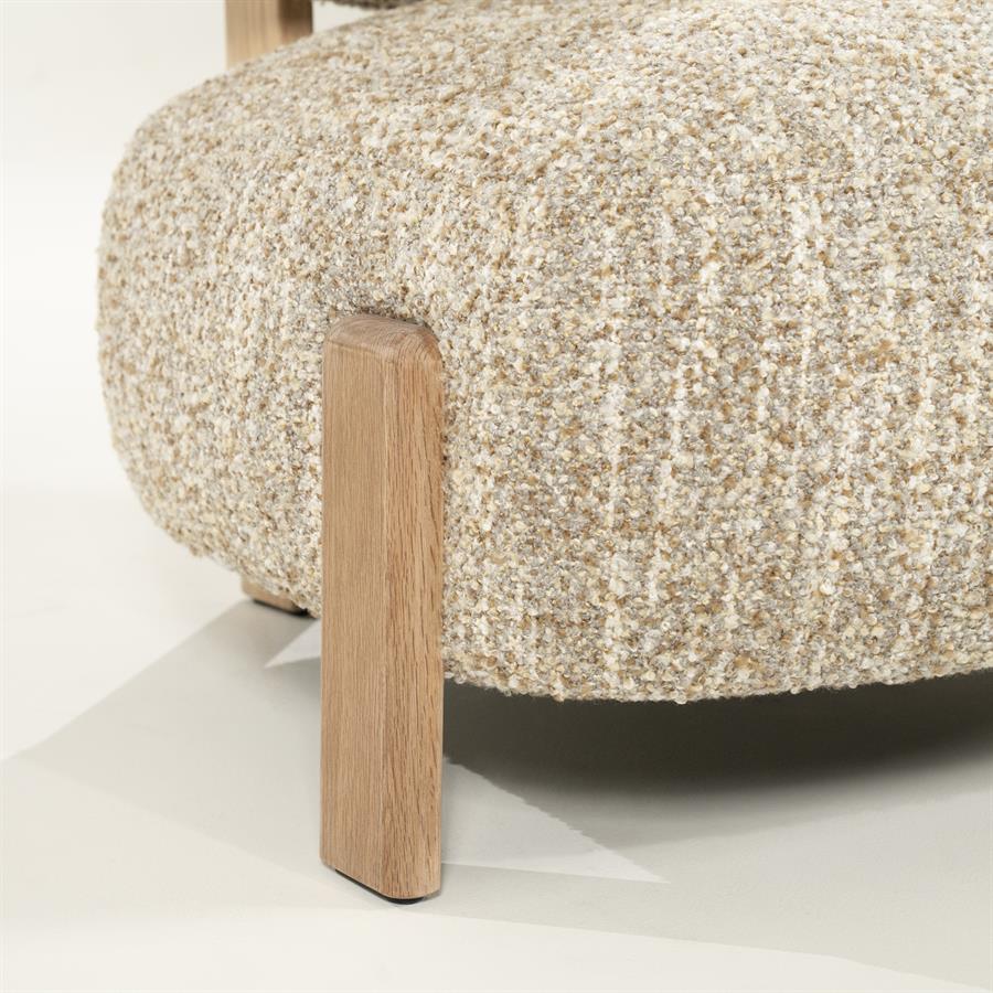 Eleonora fauteuil Reza naturel - beige Bay