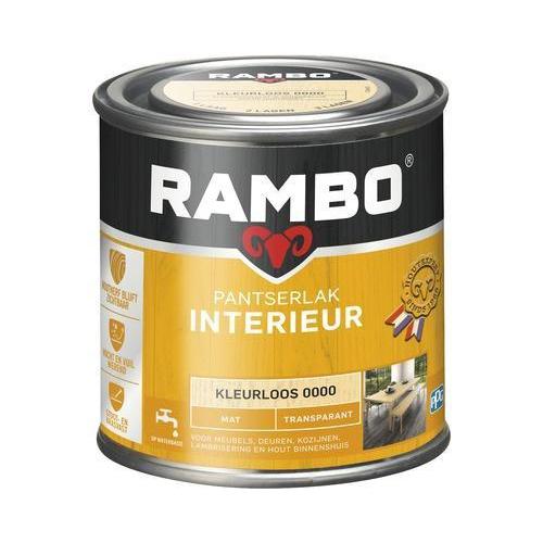 Rambo pantserlak interieur transparant mat kleurloos 250 ml.