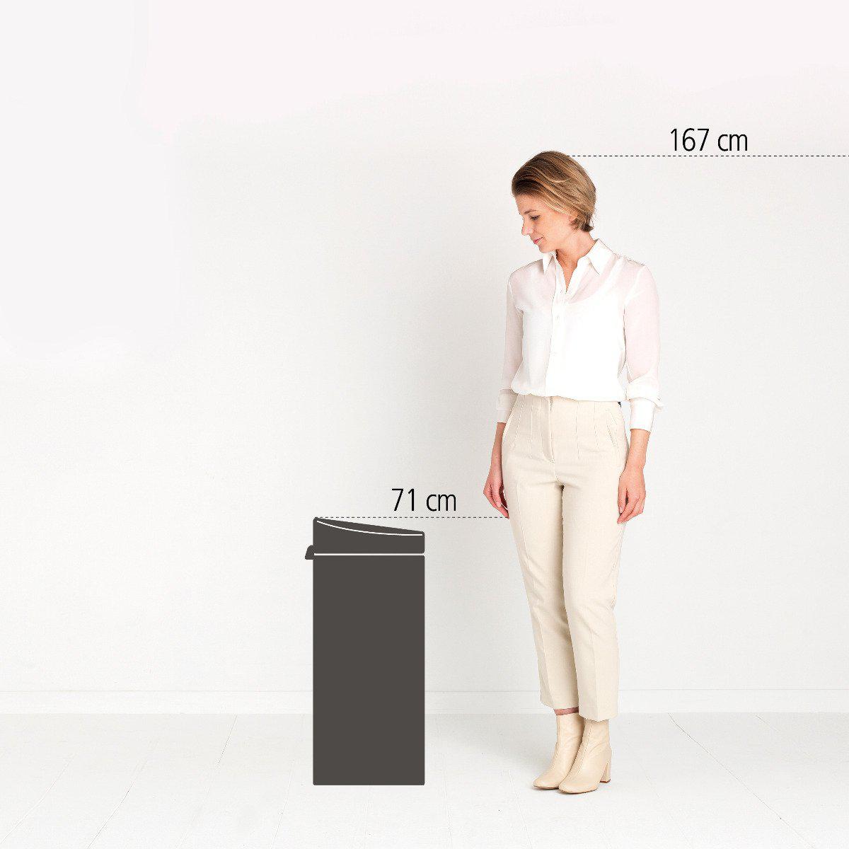 Brabantia Touch Bin afvalemmer 30 ltr. Matt Steel Fingerprint Proof