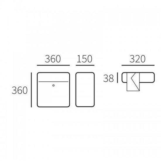 Allux brievenbus 2500 zwart inox klep