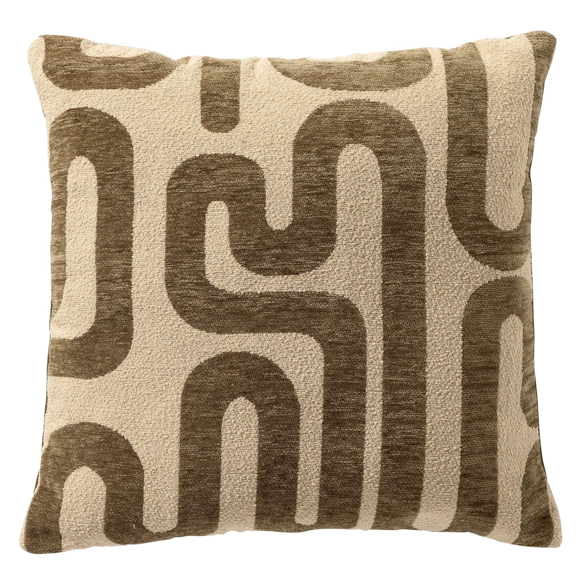 Dutch Decor sierkussen Nima Groen-Beige 45×45 cm