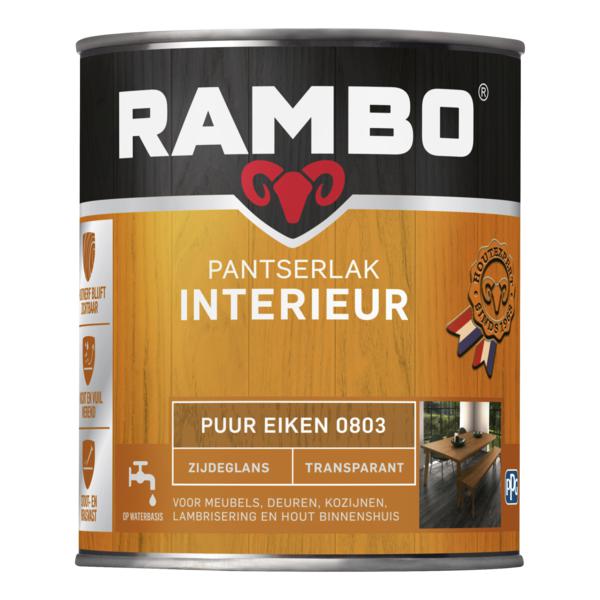 Rambo pantserlak interieur transparant zg puur eiken 0803 750 ml.