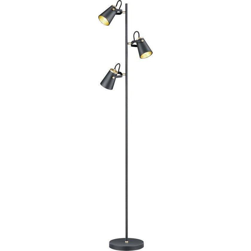 Trio vloerlamp Edward mat zwart