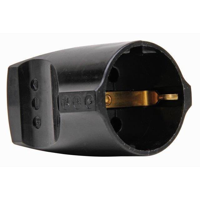 Contrastekker 3x1,5mm 16/250V zwart