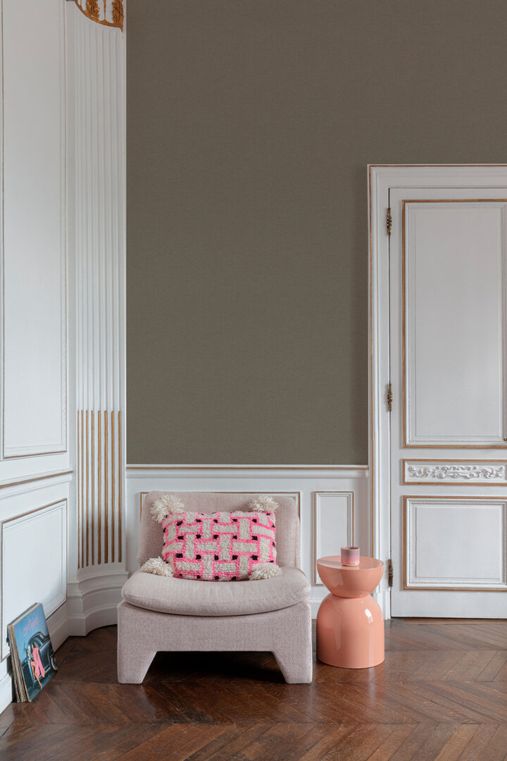 Dutch Wallcoverings Linen Textures vliesbehang bruin/goud