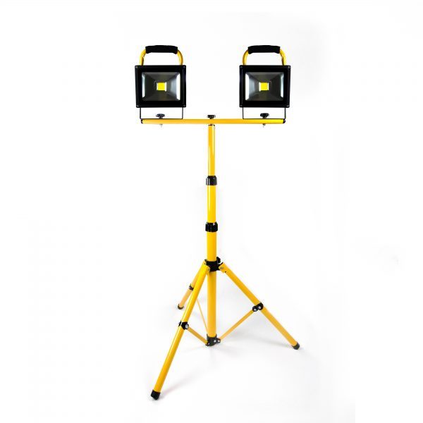 LED BOUWLAMP OP STATIEF 2X20W