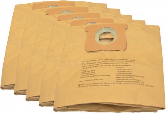 Perfectmate Dustsafe papieren filterzakken, 5 stuks per verpakking