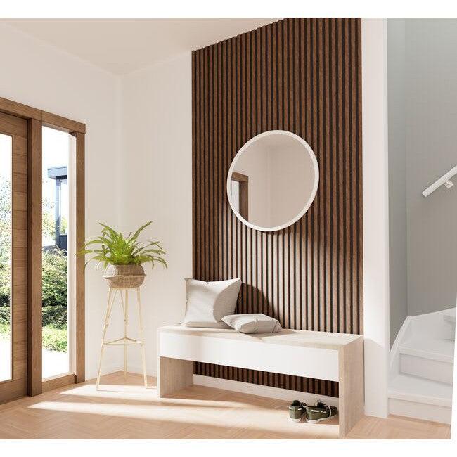 Decowall akoestisch paneel walnoot 260x30cm - 2 stuks