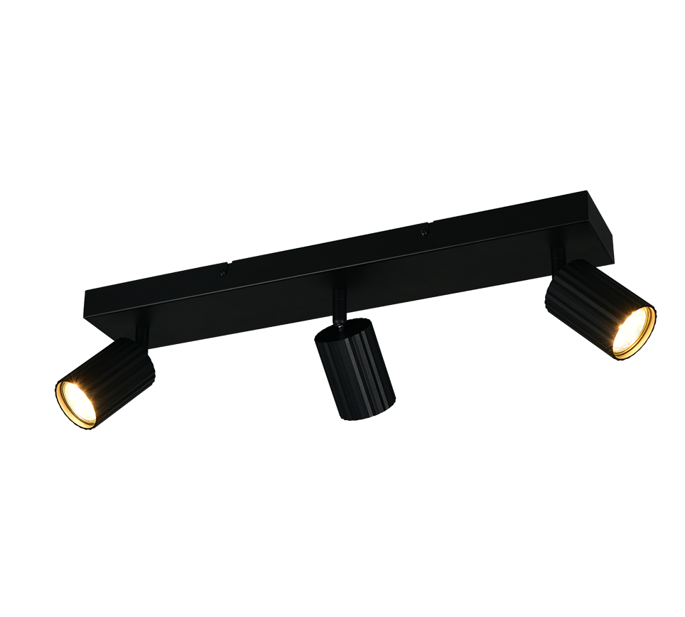 Trio spot Soka 3xGU10 mat zwart