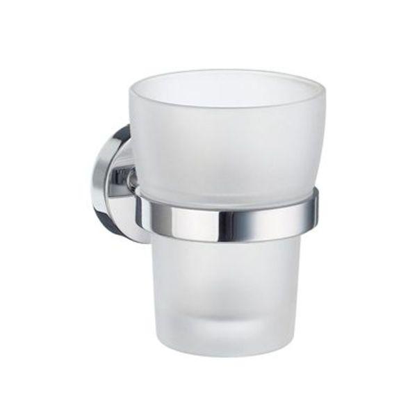Smedbo Home bekerhouder chroom/mat glas HK343