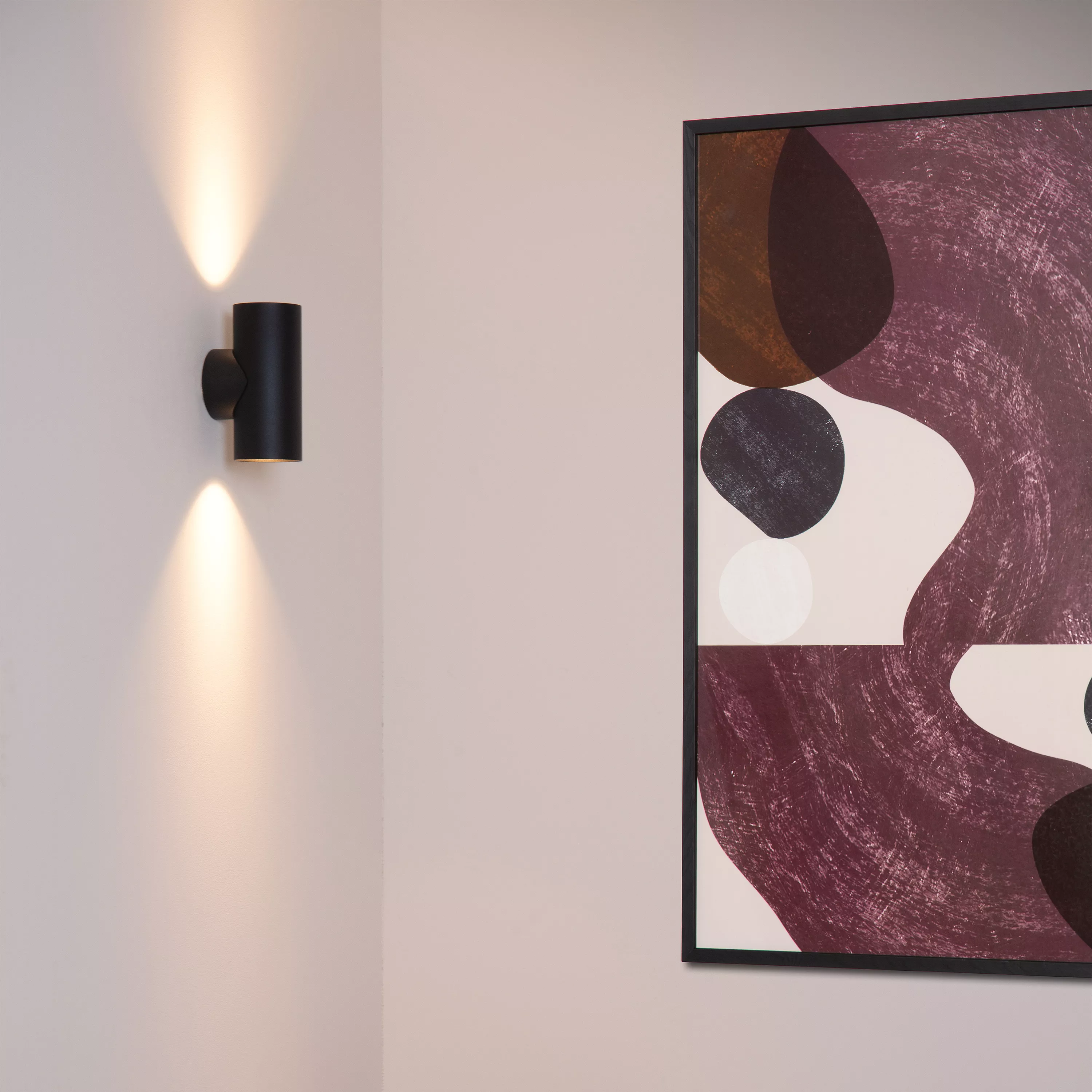 BONDI Wandspot-Zwart-2xGU10-50W-Alumin.