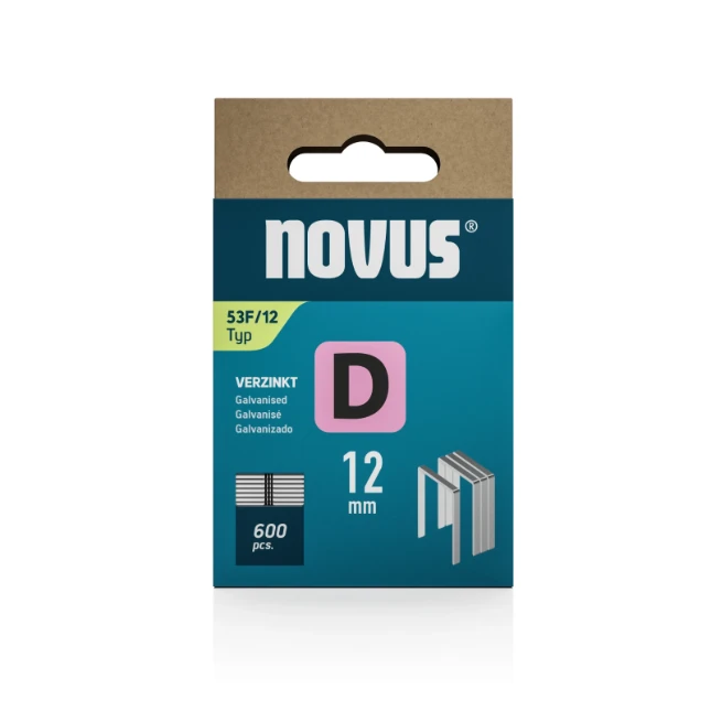Novus vlakdraad nieten D 53F/12mm (600 stuks)