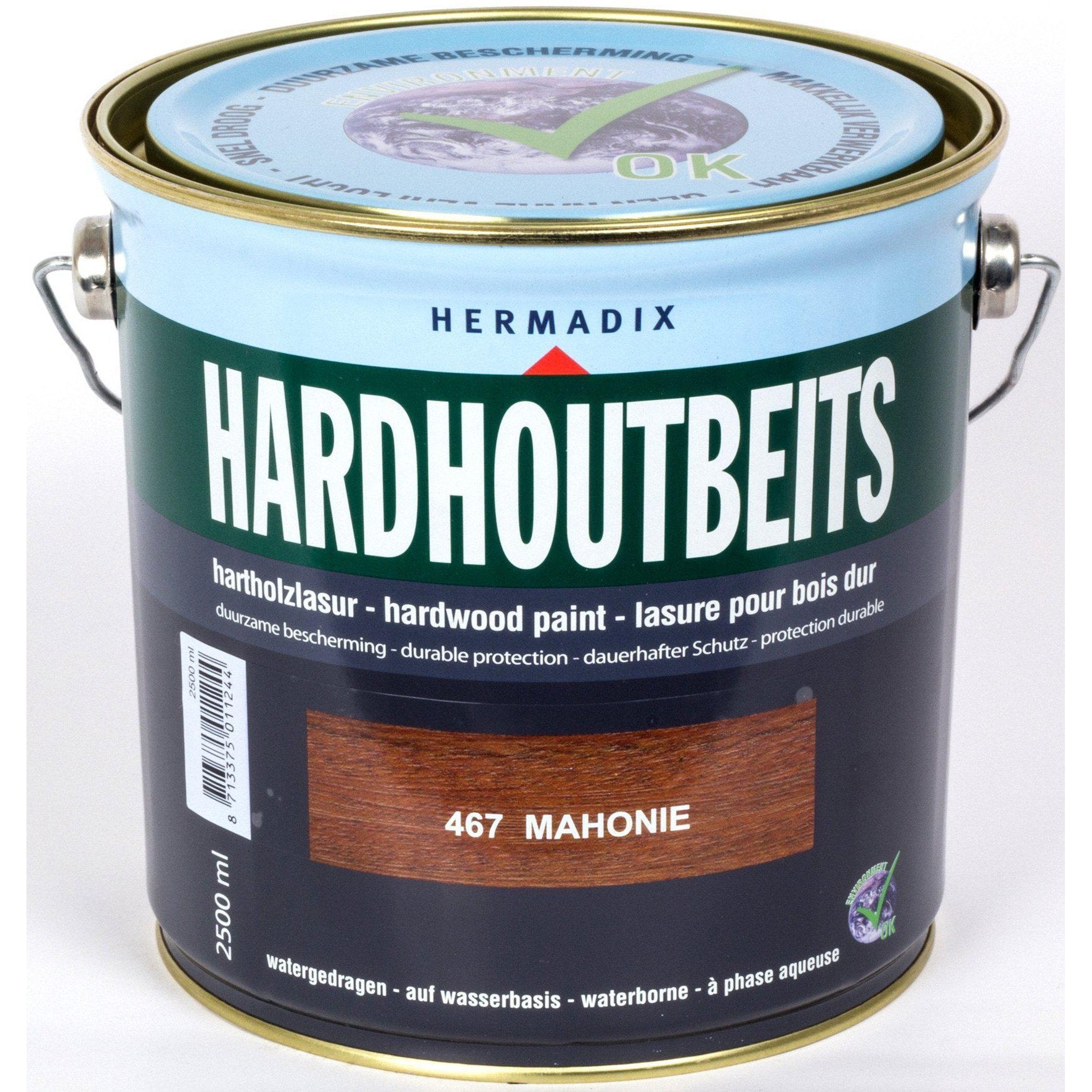 Hermadix hardhoutbeits 467 mahonie 2,5 liter