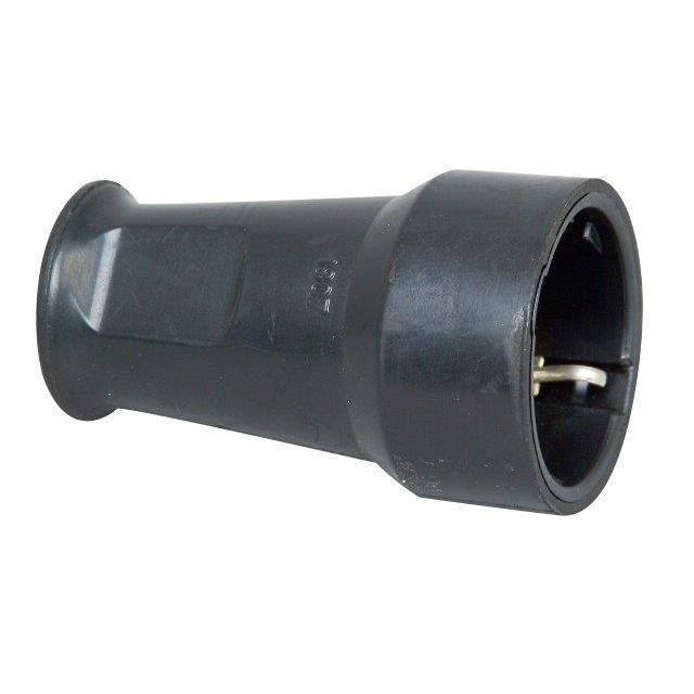 Contrastekker rubber zwart