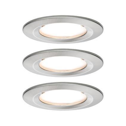 Paulmann EBL set Nova Coin rond stijf LED 3x6,5W 2700K 230V IJzer geb/Alu