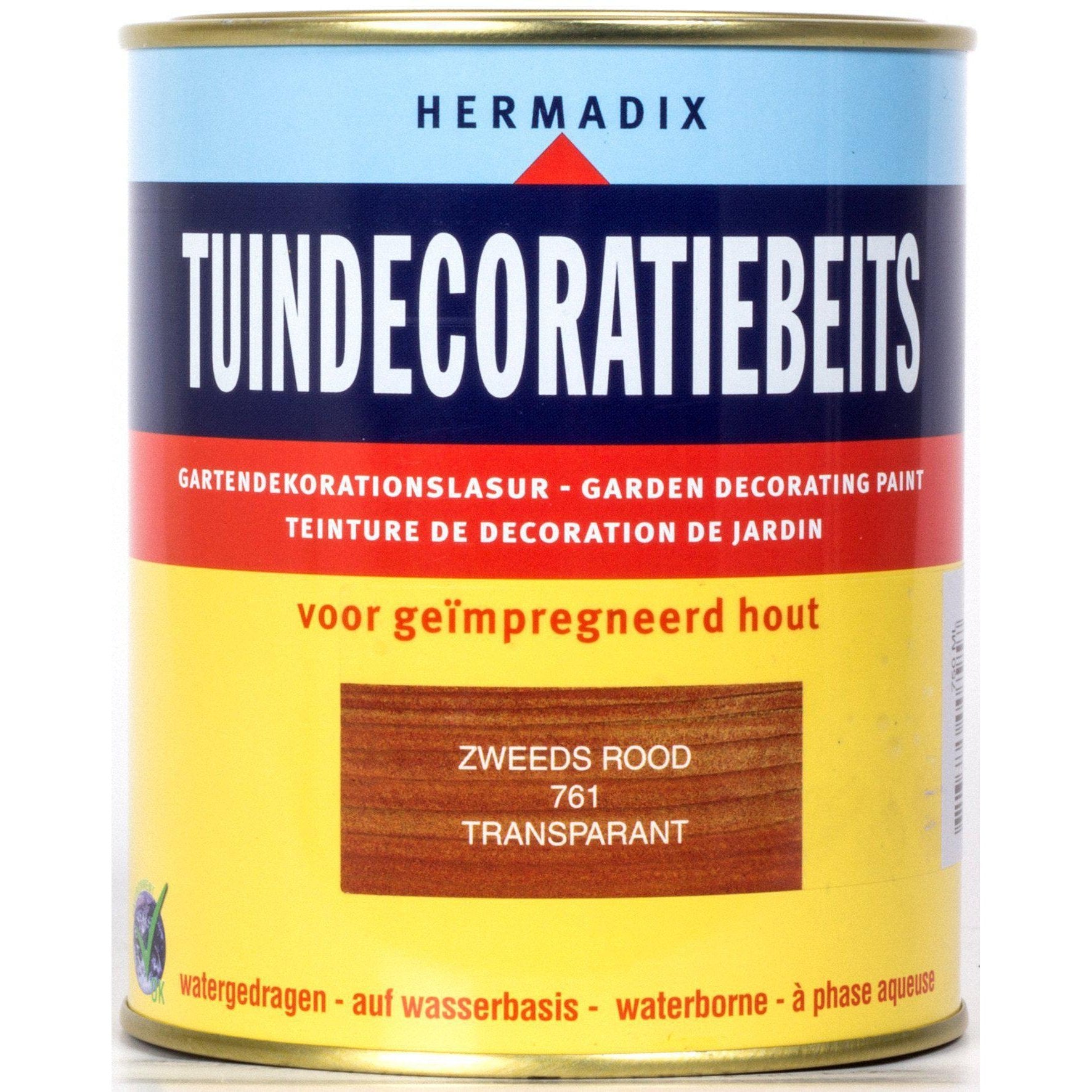 Hermadix tuindecoratiebeits 761 Zweeds rood 750 ml