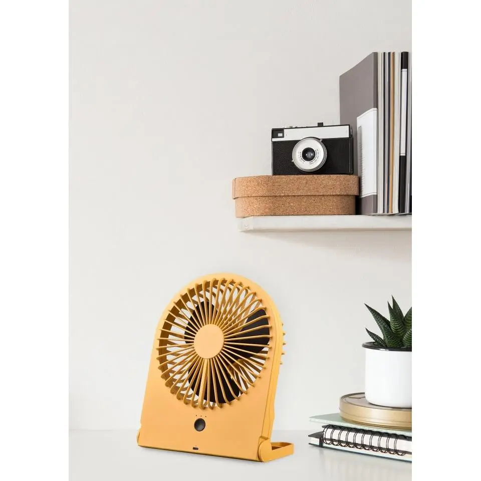 Trio Breezy tafelventilator geel