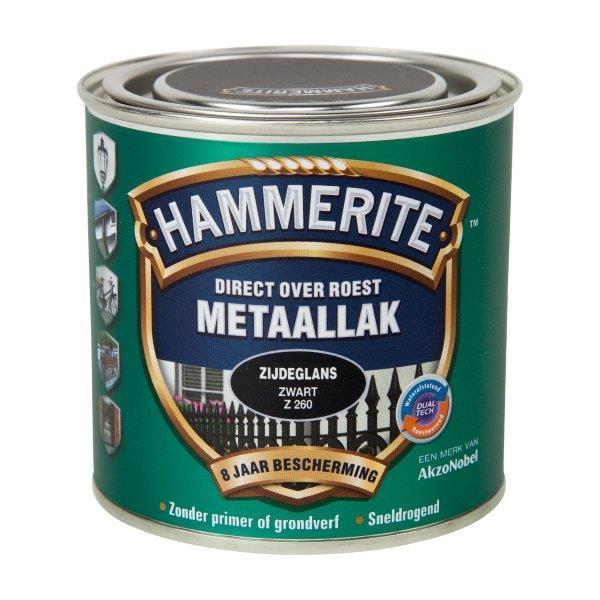 Hammerite metaallak zijdeglans zwart Z260 250ml