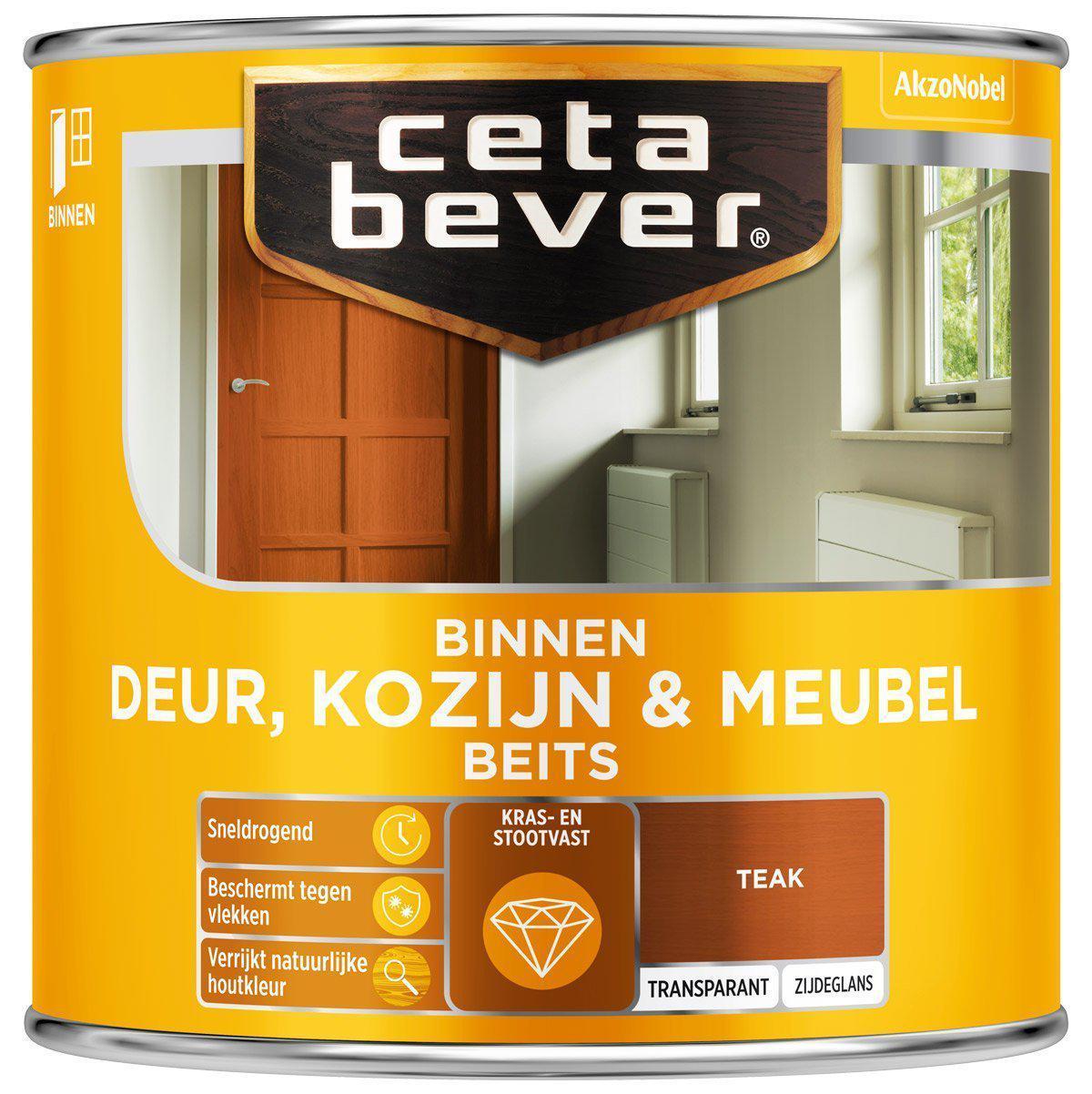 Ceta Bever Deur & Kozijn binnenbeits transparant 0185 teak 250 ml.