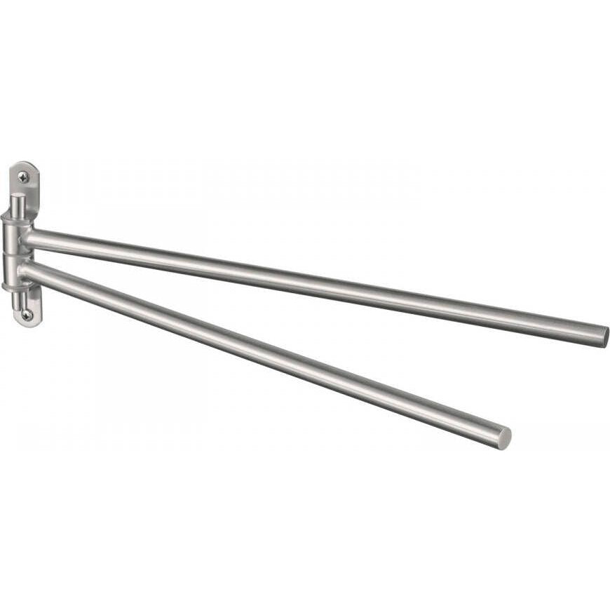 Haceka IXI dubbele handdoekhouder draaibaar RVS geborsteld 39cm