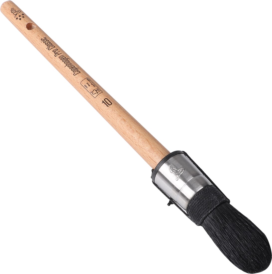 Copenhagen Pro Classic patentpuntkwast zwart chinees varkenshaar maat 10