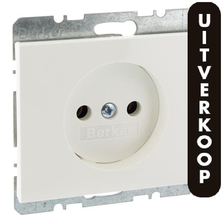 Berker K1 contactdoos inbouw, 1-voudig polarwit