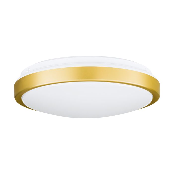 WAND/PLAFONDLAMP/1 LED LEZUZA D245 1900LM WIT/MAT GOUD