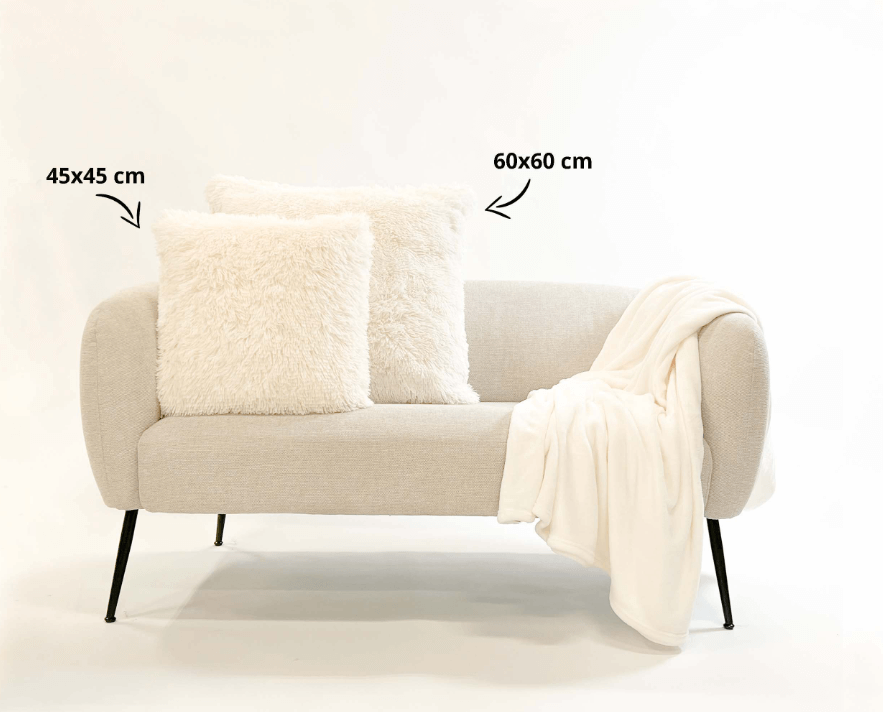 Dutch Decor sierkussen Fluffy Snow White 60×60 cm