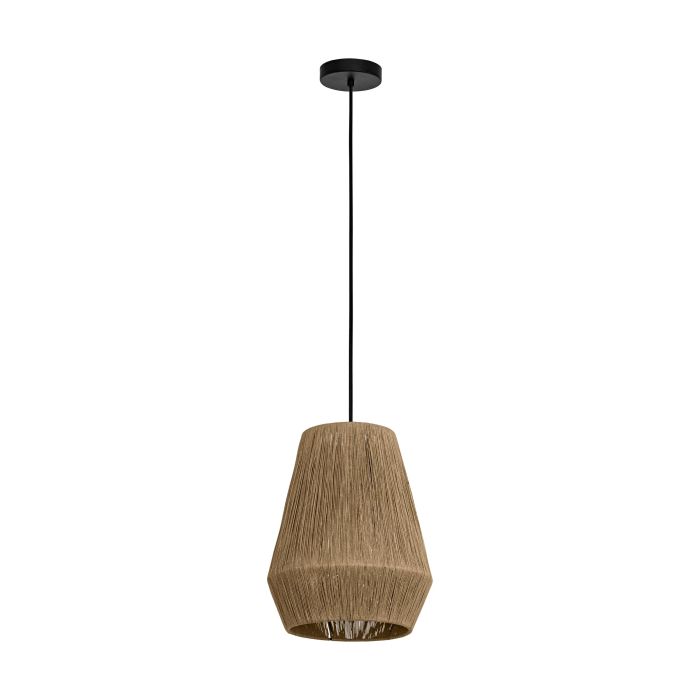 Eglo Alderney hanglamp 1x E27 draad bruin/zwart