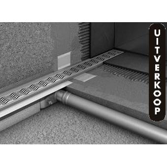 ACO ShowerDrain C goot 985 LV (65mm. hoog, muurflens, 25mm. stankslot )
