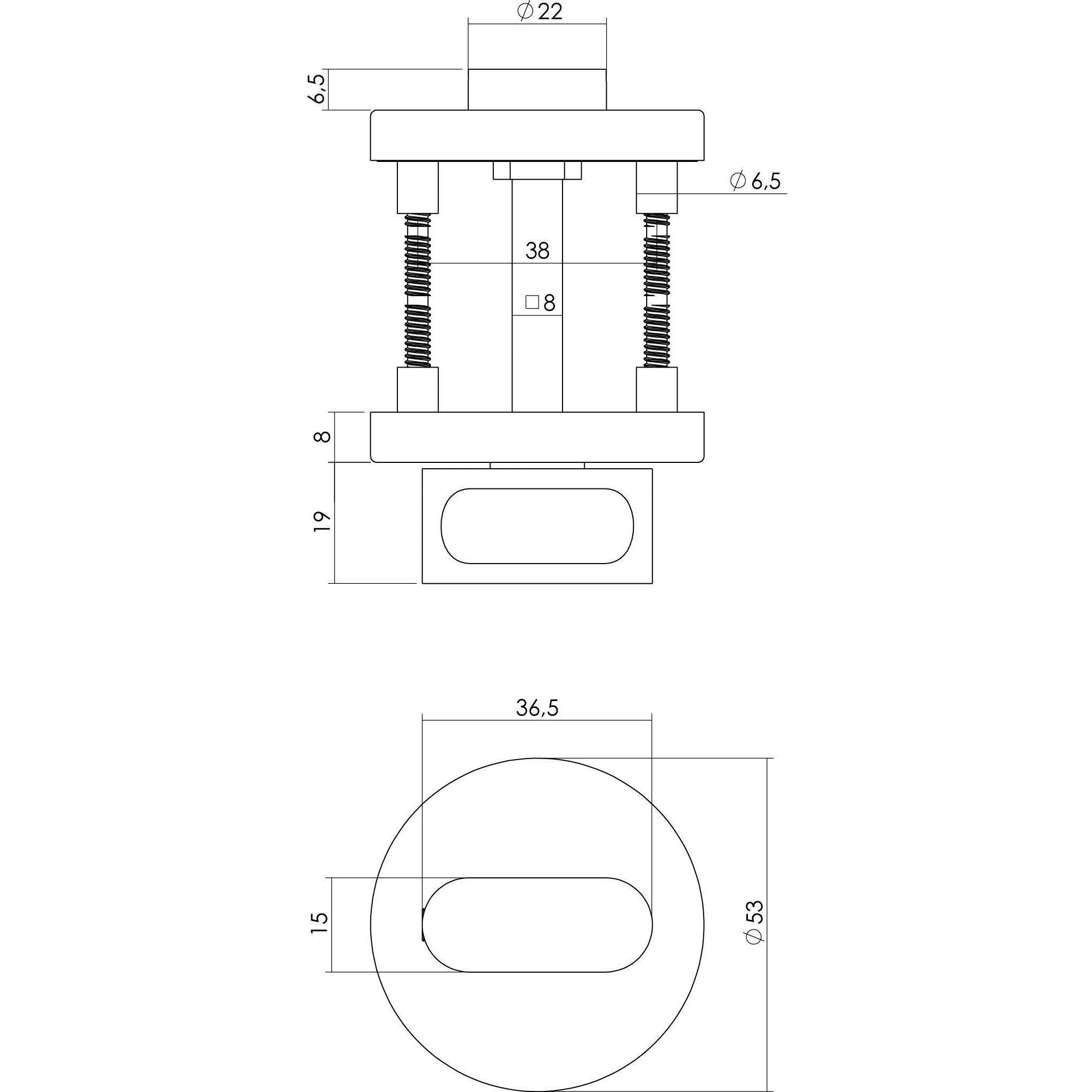Intersteel rozet badkamersluiting RVS