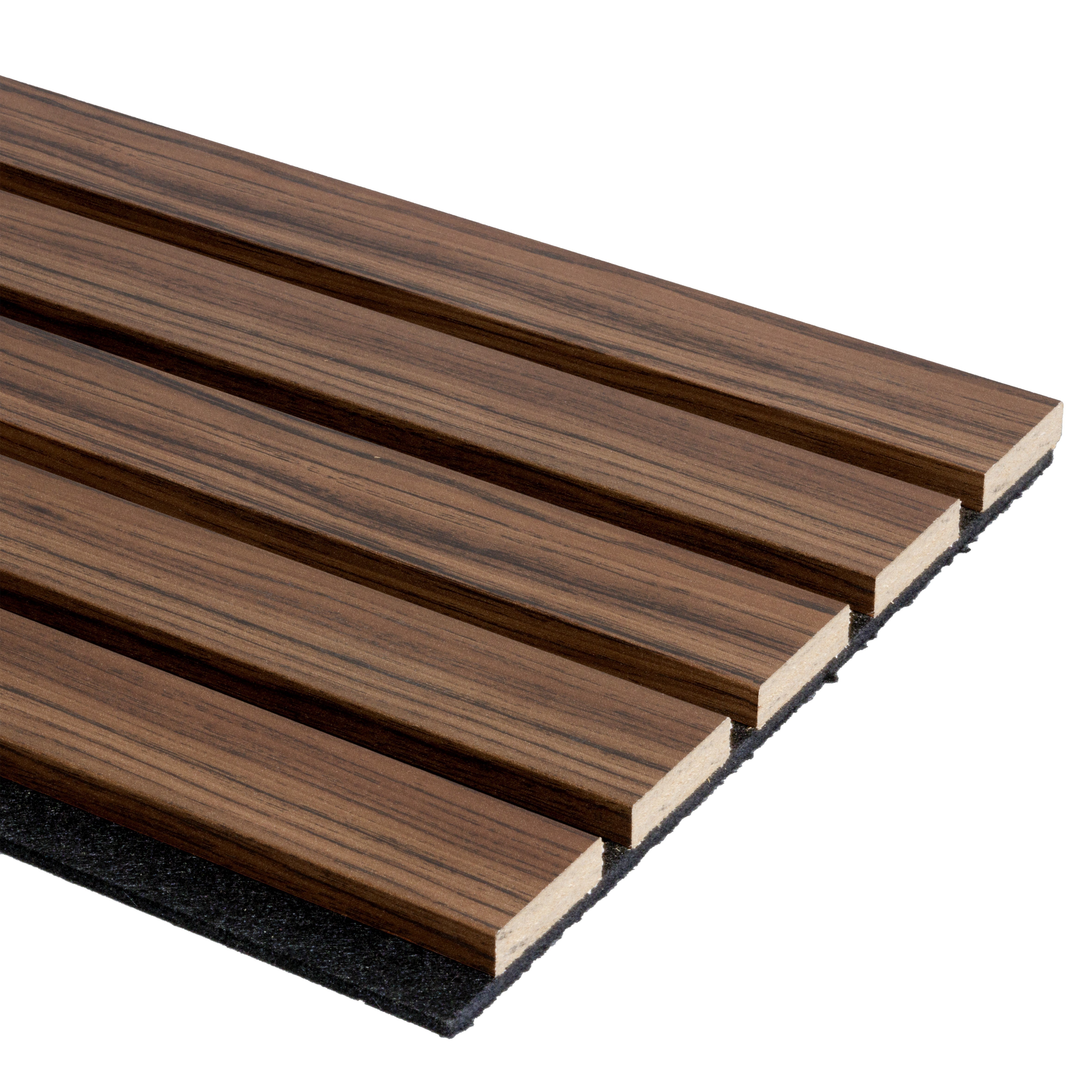 Decowall akoestisch paneel advanced walnoot 2600x300x17mm - 2 stuks