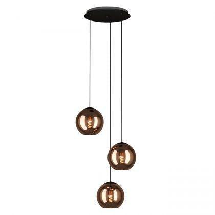 Eglo Cordoba hanglamp 3x E27 zwart/koper