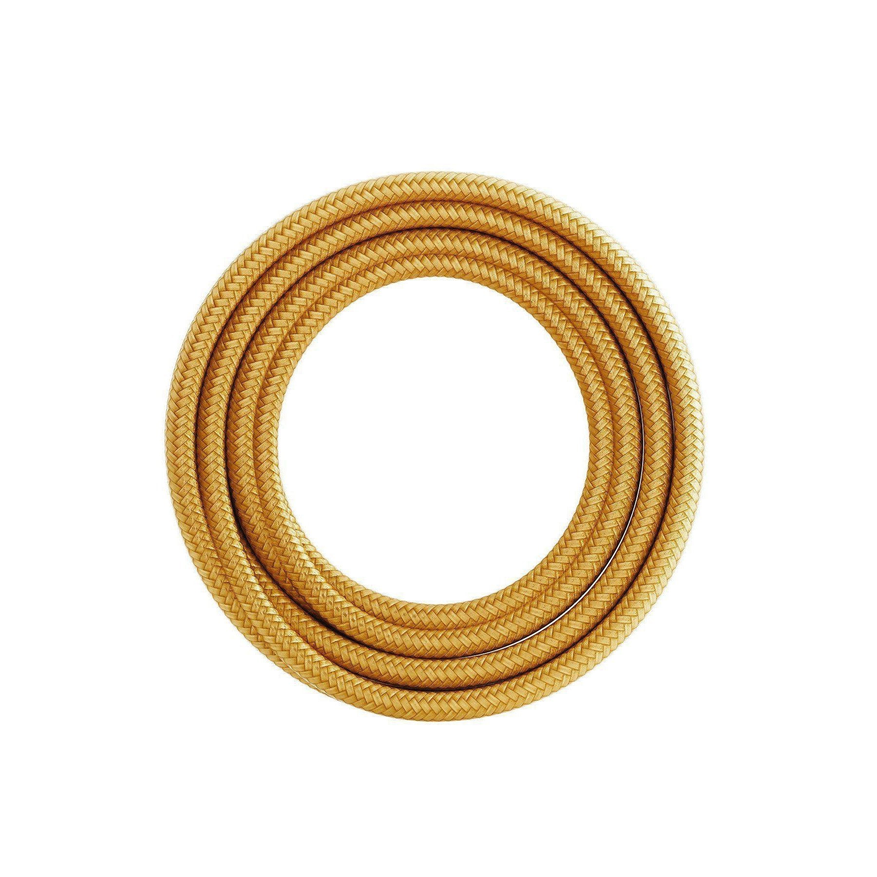 Calex textiel omwikkelde kabel 2x0,75qmm 3 mtr. gold, max.250V-60W