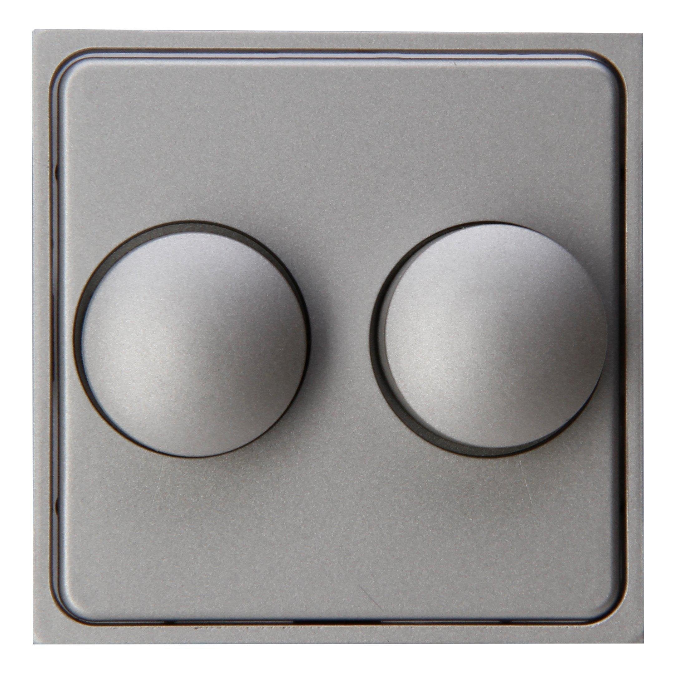 Athenis dimmerplaat duo staal
