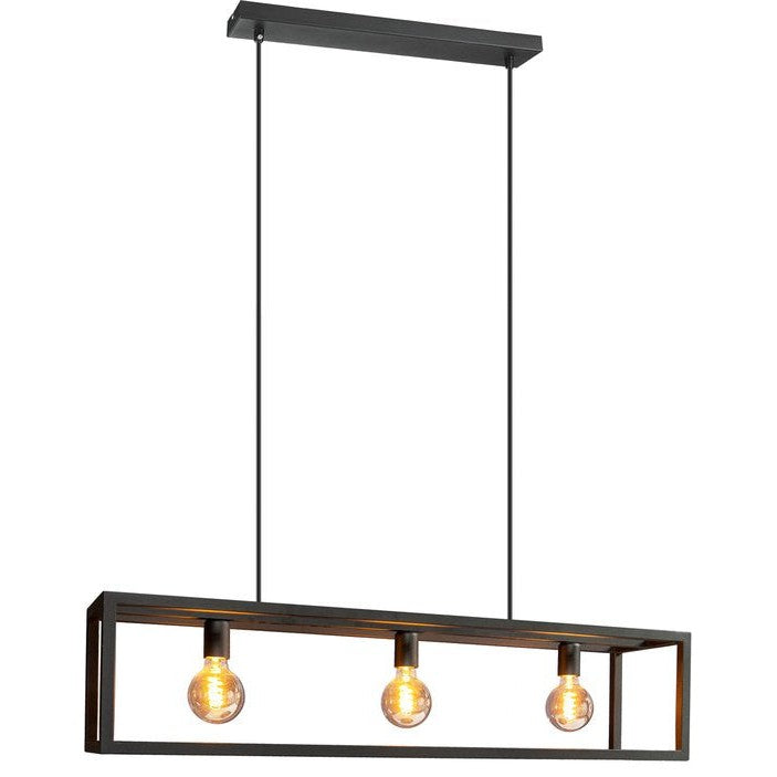 Eglo Blackcrown hanglamp 3x E27 zwart